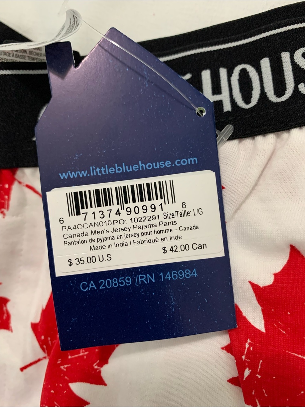 New with tags LITTLE BLUEHOUSE BY HATLEY pj bottoms mens size L - Picture 6 of 7